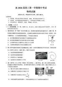 重庆市主城五区2026届高三上学期11月期中考物理试卷+答案