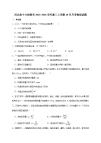 河北省十六校联考2026届高三上册10月份联考物理试卷（含答案）
