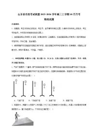 山东省名校考试联盟2026届高三上册10月阶段性检测物理试卷 (含解析)（含答案）
