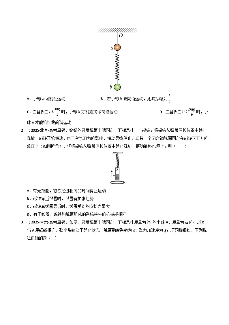 专题13 机械振动(全国通用)(原卷版)第2页