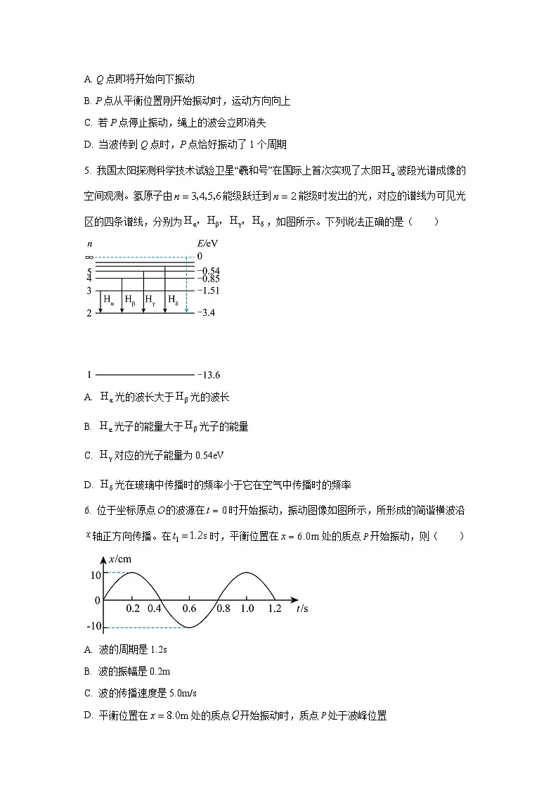 北京市大兴区2024-2025学年高二下学期期末检测物理试卷(学生版)第2页