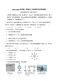 新疆喀什地区疏附县2025-2026学年高二上学期11月期中考试物理试卷