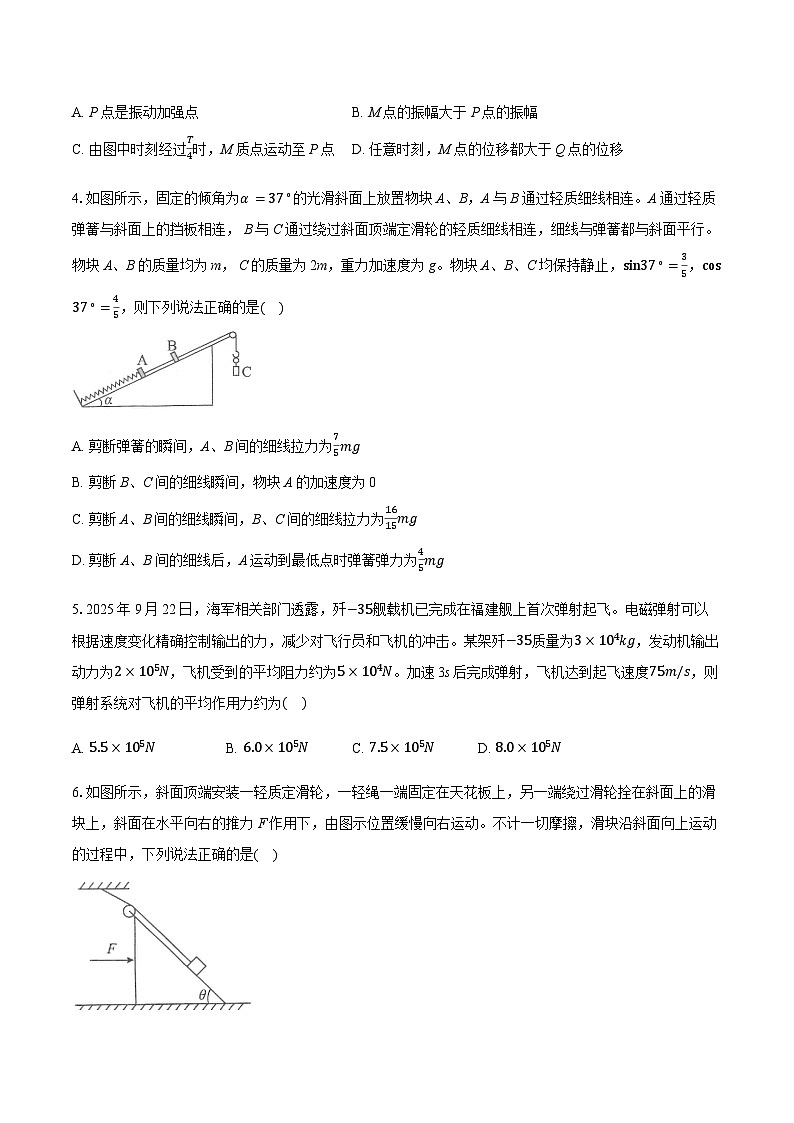 山东省菏泽市一类校2025-2026学年高三上学期期中联考物理试卷A(含答案)第2页