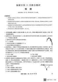 福建高三2025-2026学年百校11月联考高三上学期期中物理试题及答案