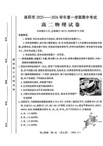 河南省洛阳市2025-2026学年高二上学期11月期中考试物理试卷及答案