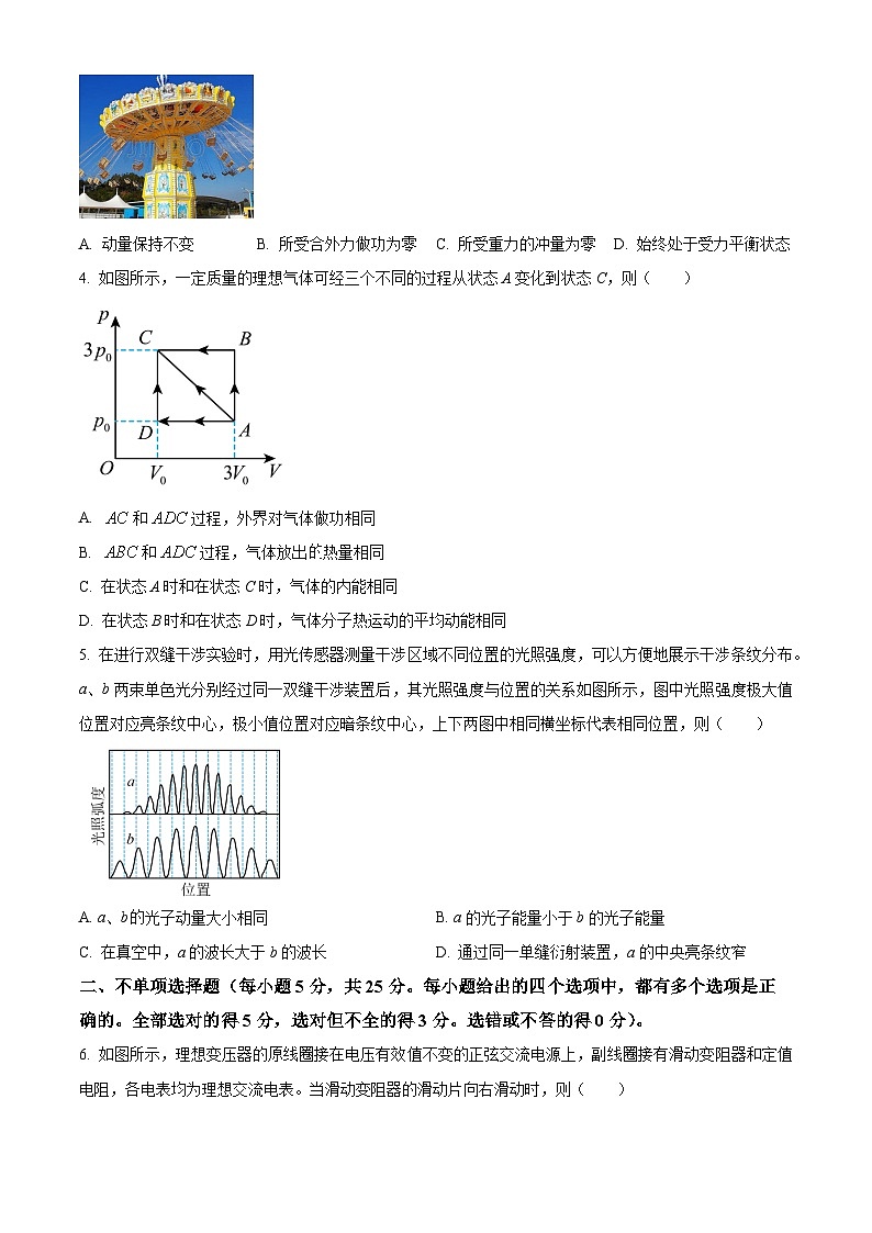 2025年高考天津卷物理真题(原卷版)第2页