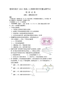 四川省德阳市2025-2026学年高二上学期11月期中考试物理试卷