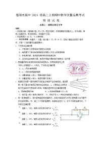 四川省德阳市2025-2026学年高二上学期11月期中考试物理试卷