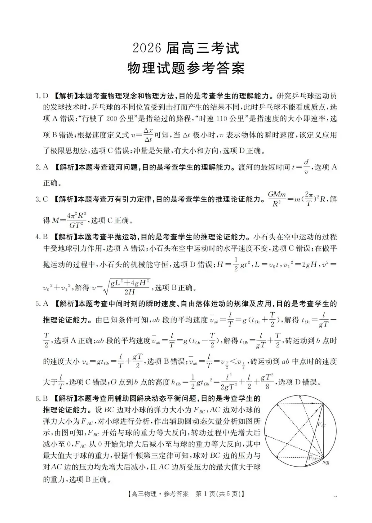 物理答案_扫描版第1页