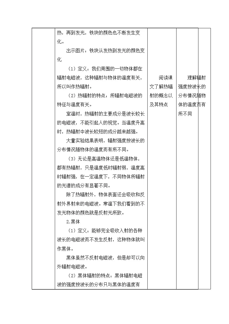 人教版高中物理必修第三册13.5.能量量子化 表格式教案第3页