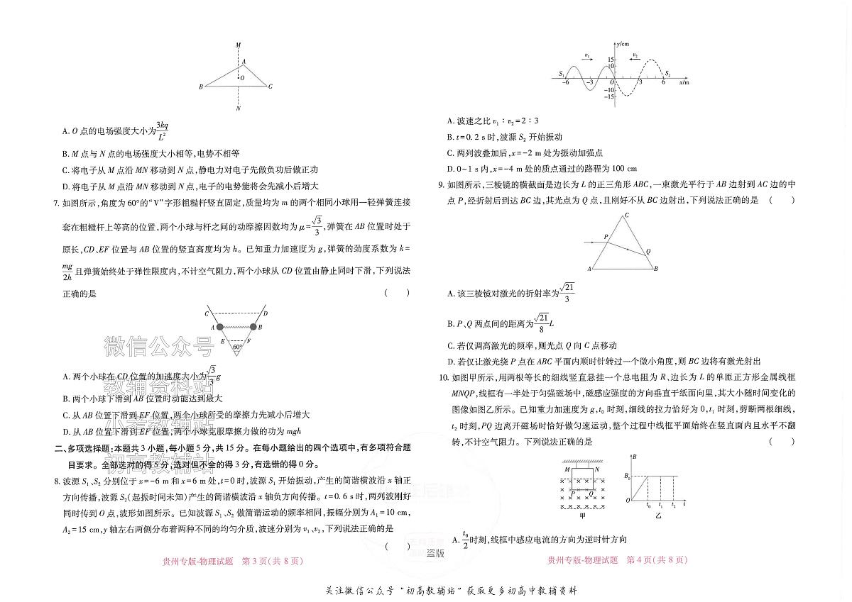 2025版《高考押题预测卷》(贵州专版)物理第2页