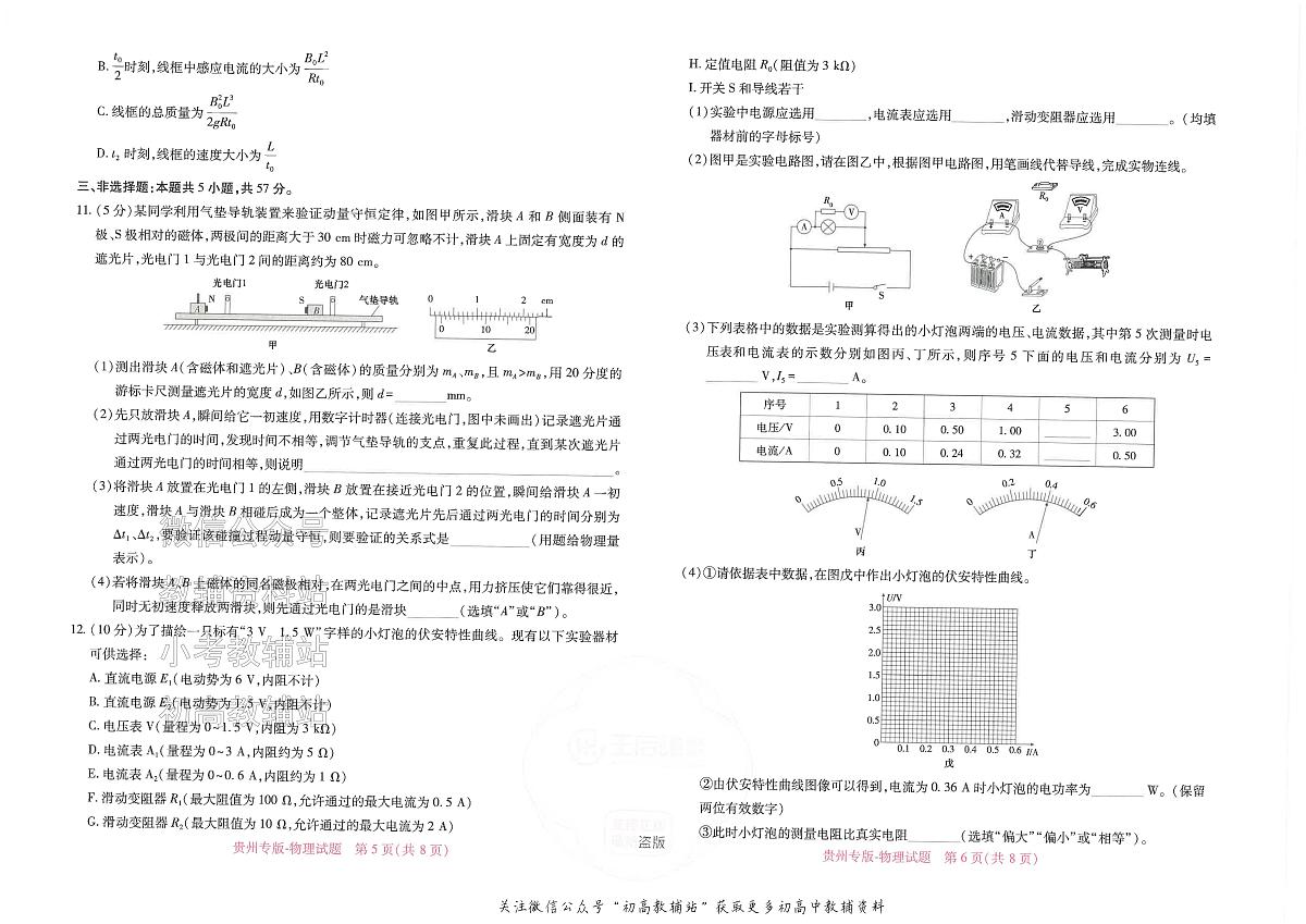 2025版《高考押题预测卷》(贵州专版)物理第3页
