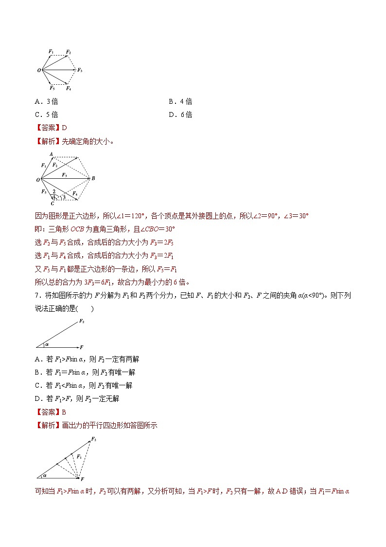 (人教版)必修第一册高一物理同步讲练测专题3.4 力的合成和分解(练)(解析版)第3页