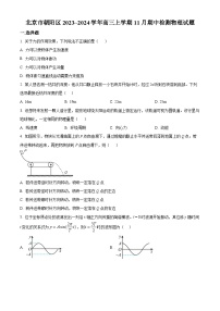 北京市朝阳区2023-2024学年高三上学期11月期中检测物理试题（原卷版）