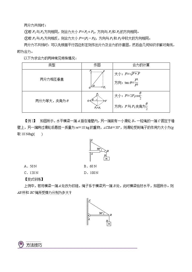 (人教版)必修第一册高中物理同步考点精讲精练3.4.1 力的合成和分解(原卷版)第3页