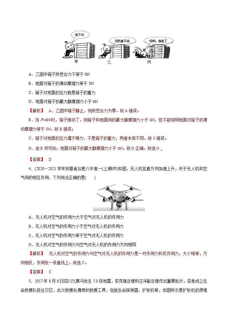(人教版)必修第一册高中物理同步考点精讲精练第三章 相互作用力 【章节检测】(解析版)第2页