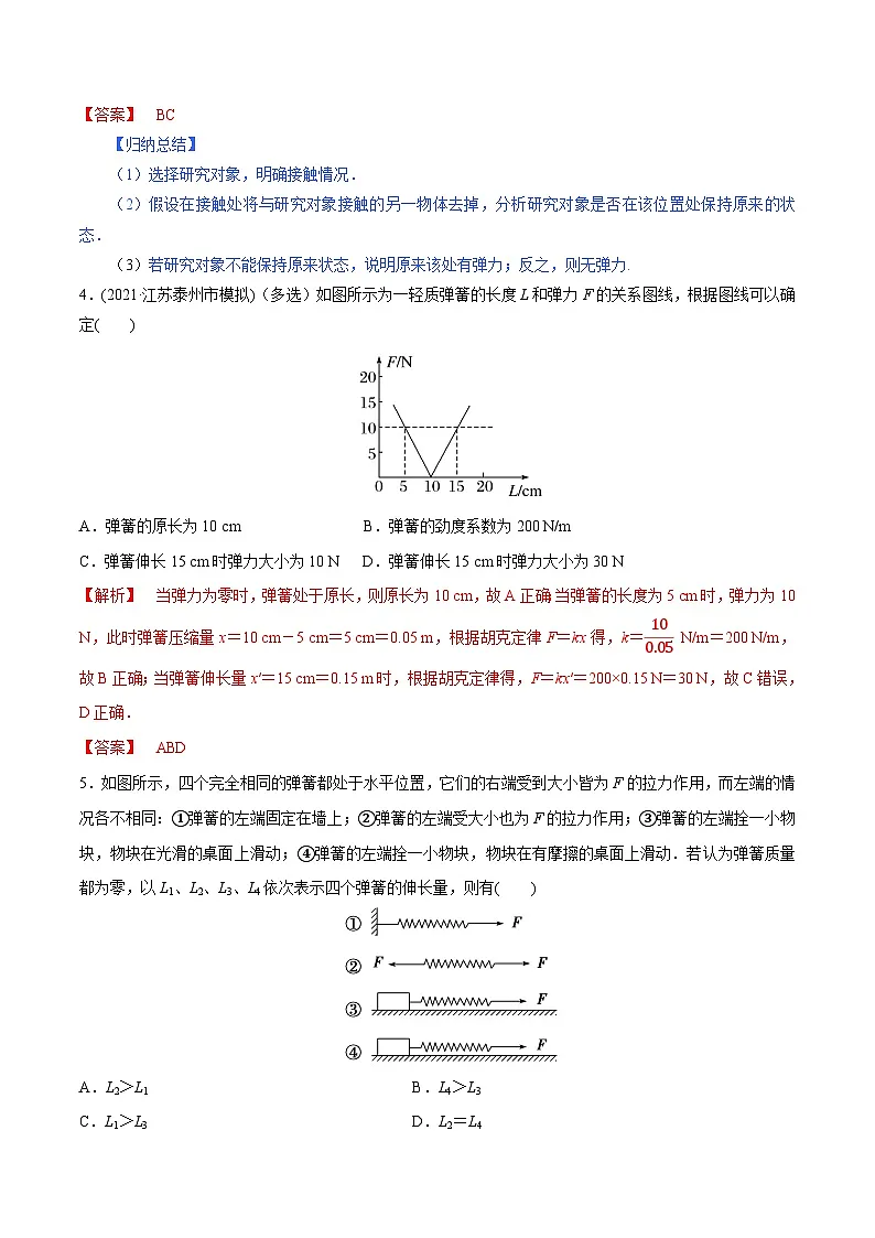 (人教版)必修第一册高中物理同步考点精讲精练第三章 章节复习巩固提升(解析版)第3页
