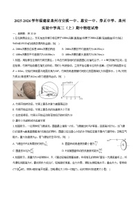 2025-2026学年福建省泉州市安溪一中、惠安一中、养正中学、泉州实验中学高三（上）期中物理试卷（含答案）