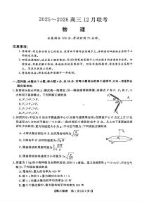 2025-2026学年高三上学期12月物理试题及答案
