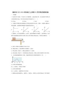 重庆市2025-2026学年高三上学期10月月考物理试卷（学生版）