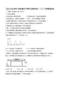2025-2026学年广东省惠州中学等六校联考高一（上）月考物理试卷（含答案）
