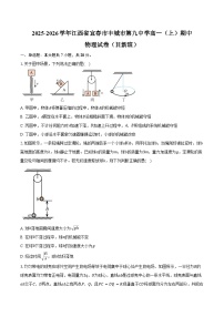 2025-2026学年江西省宜春市丰城市第九中学高一（上）期中物理试卷（日新班）（含答案）