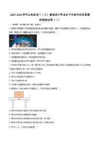 2025-2026学年山东省高二(上)普通高中学业水平合格考试仿真模拟物理试卷(二)(含答案)