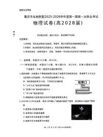 重庆市名校联盟2025-2026学年高一上学期11月期中联考物理试卷（含答案）