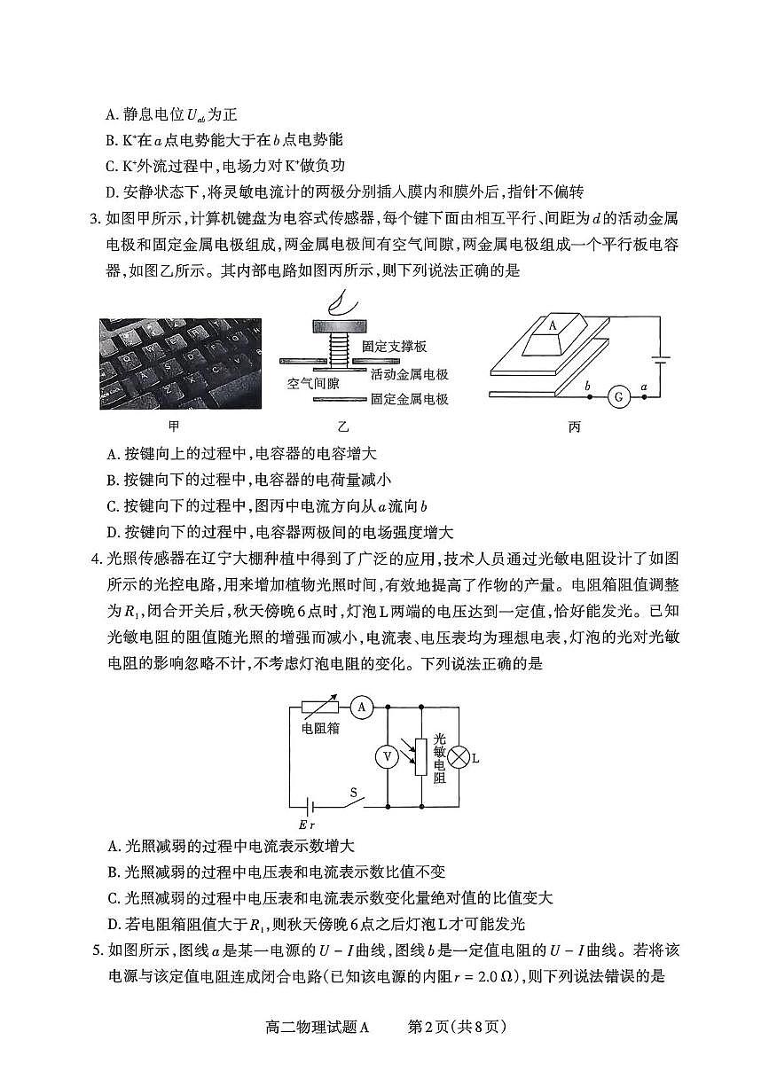 山西省部分学校2025-2026学年高二上学期12月月考物理试题第2页