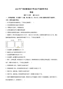 2025年高考广东卷物理高考真题（原卷版+解析版）