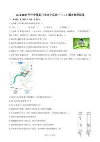 2024-2025学年宁夏银川市永宁县高一（上）期末物理试卷（含答案）