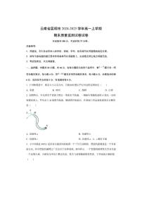 云南省昆明市2024-2025学年高一上学期期末质量监测物理试卷（学生版）