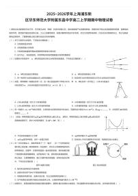 2025~2026学年上海浦东新区华东师范大学附属东昌中学高二上学期期中物理试卷（有答案解析）