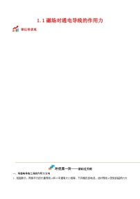 人教版 (2019)选择性必修 第二册磁场对通电导线的作用力课后测评