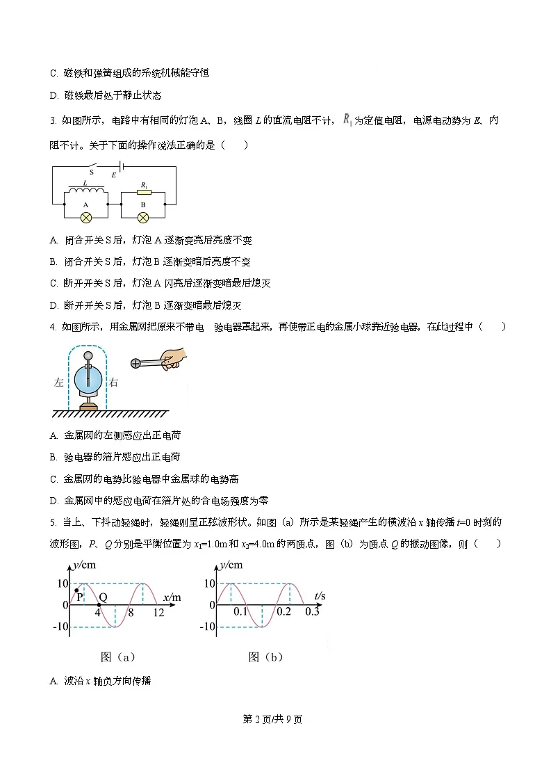 重庆市四川外国语大学附属外国语学校2026届高三上学期12月月考物理试题(原卷版)第2页