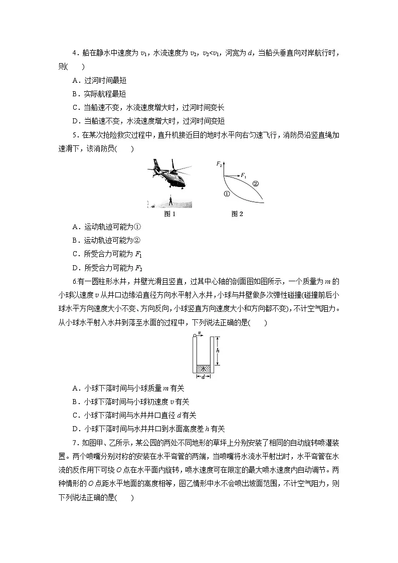 高一物理(人教版必修二)试题阶段质量检测(一)抛体运动(Word版附解析)第2页