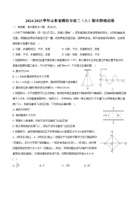 2024-2025学年山东省潍坊市高二（上）期末物理试卷（含解析）