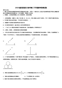2026届安徽省安大附中高三下学期联考物理试题含解析