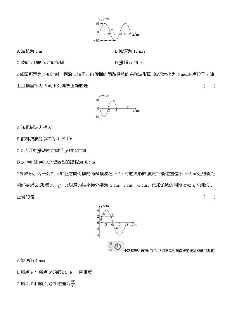 高二物理(人教版选择性必修一)试题第五周波动图像的应用(Word版附解析)第3页