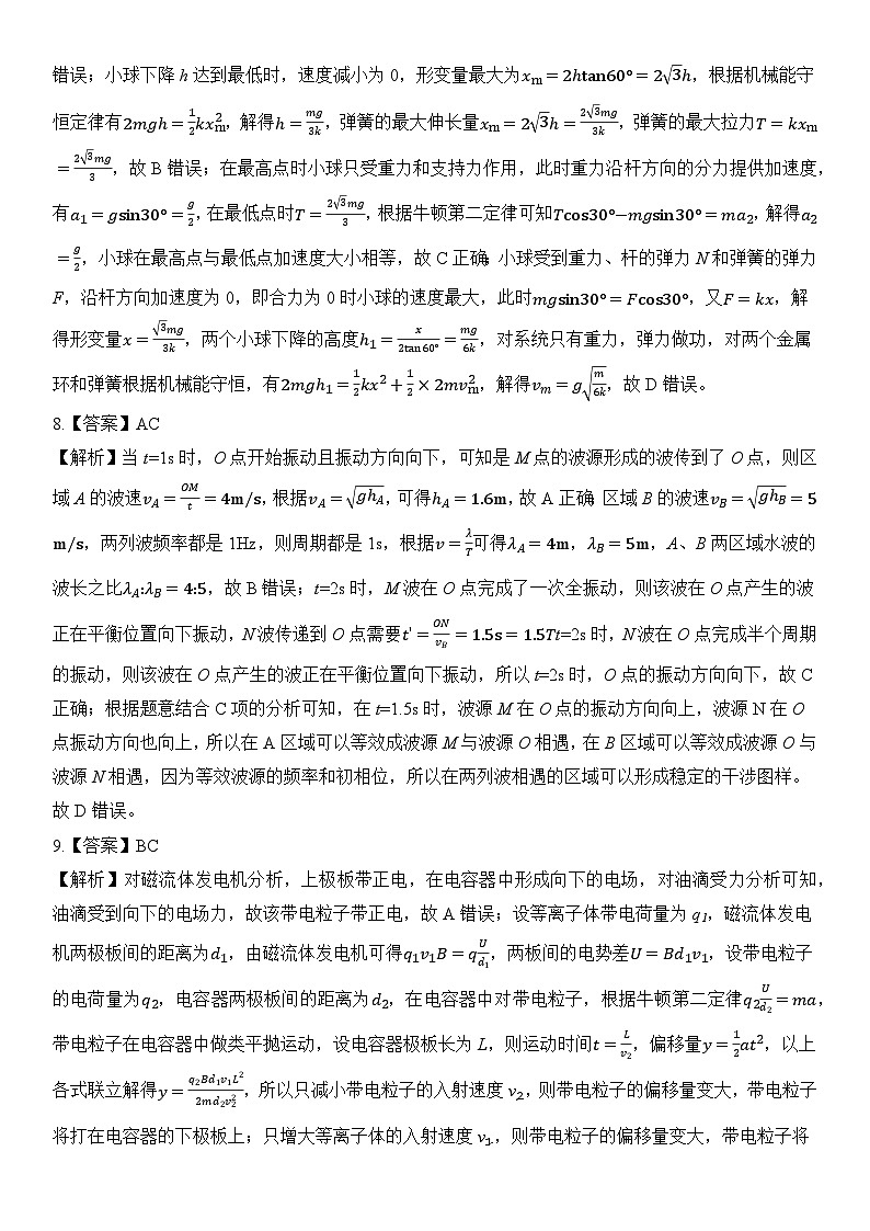 18:2024届湖北省鄂东南省级示范联盟学校高三下学期5月第一次联考(一模)物理试题 学生版答案第3页