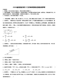 2026届安徽省合肥三十五中高考物理全真模拟密押卷含解析