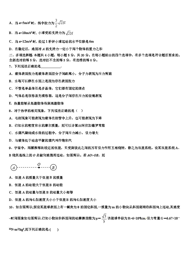 2026届安徽省合肥市第九中学高考物理押题试卷含解析第3页