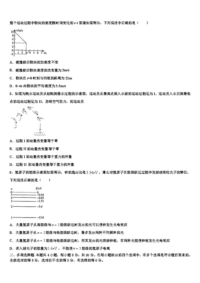 2026届安徽省临泉县第一中学高考考前提分物理仿真卷含解析第2页
