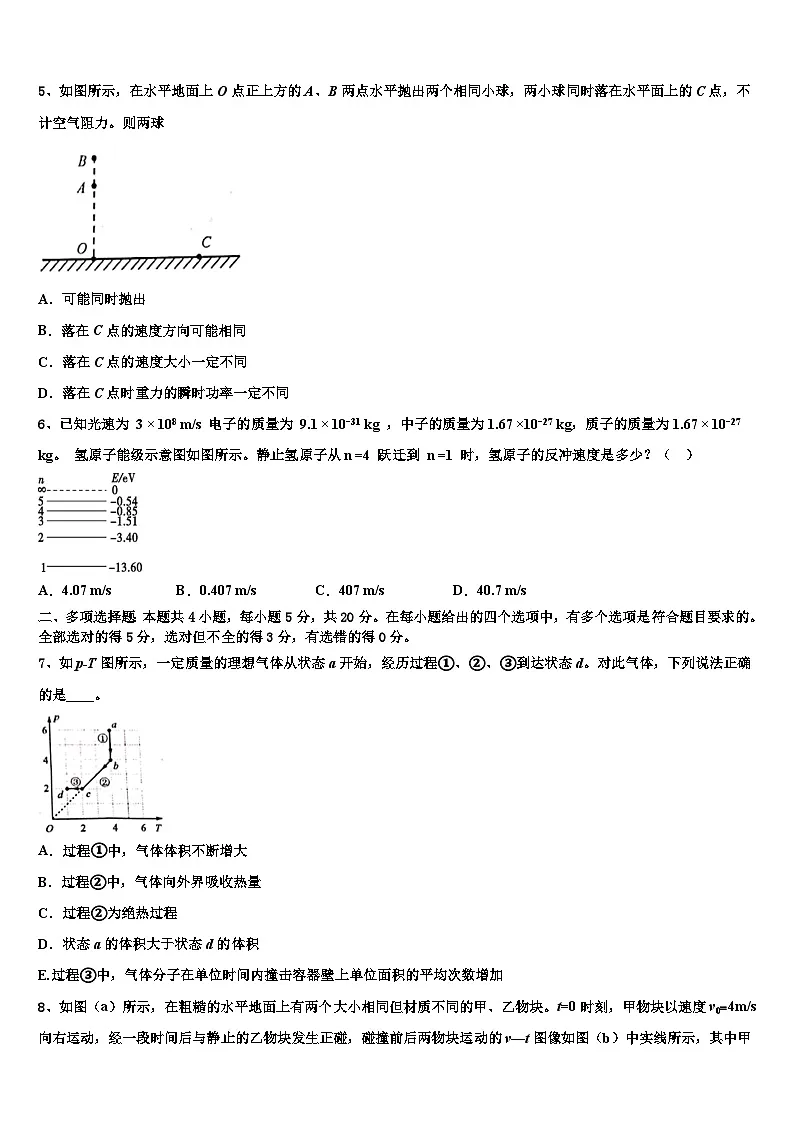 2026届北京市大峪中学高三(最后冲刺)物理试卷含解析第2页