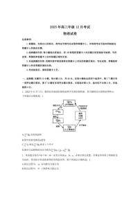 2026届湖北省云学联盟高三上学期12月考试物理试卷（有解析）