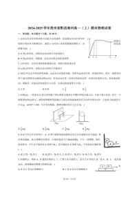2024-2025学年贵州省黔西南州高一（上）期末物理试卷（有答案）