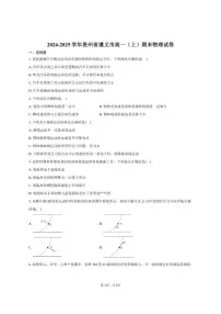 2024-2025学年贵州省遵义市高一(上)期末物理试卷(有答案)