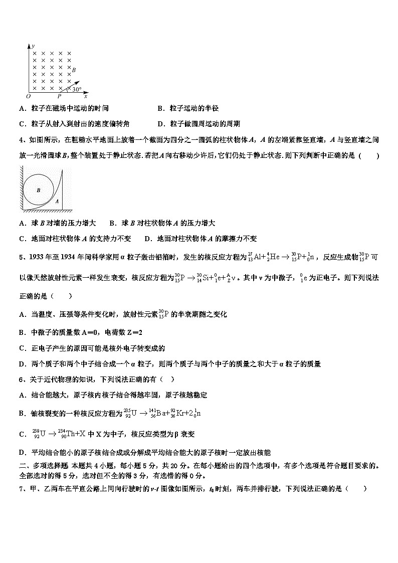 2026届福建省长泰县高中名校高考压轴卷物理试卷含解析第2页