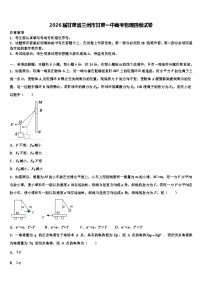 2026届甘肃省兰州市甘肃一中高考物理四模试卷含解析
