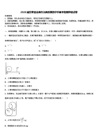 2026届甘肃省金昌市永昌县第四中学高考物理押题试卷含解析